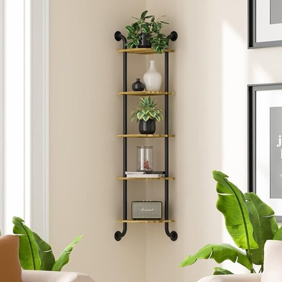 Other - NEW 5-Tier Corner Shelf Wall Mount , Wall Decor for Home Living Room Bedroom,.